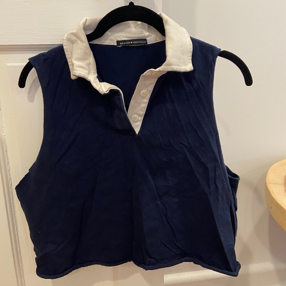 Brandy Melville Cropped Collared Tank